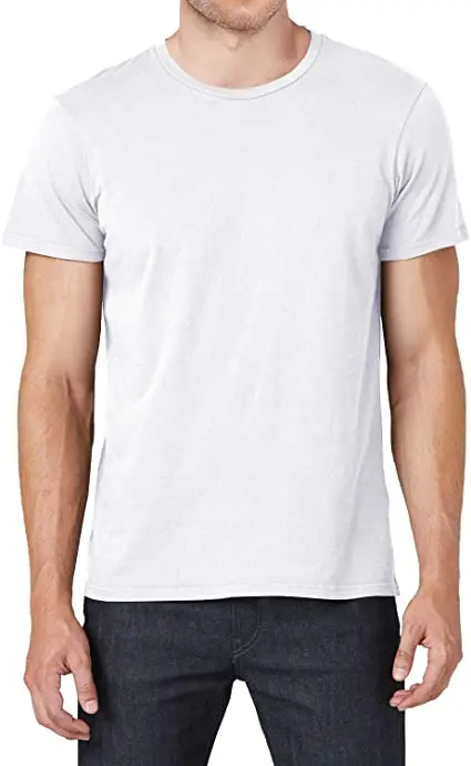 Пользовательская трафаретная печать переработанный полиэстер 80% хлопок 20% футболка