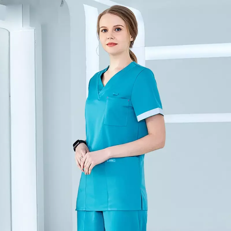 High Quality Medical Nursing Scrubs Uniforms OEM Wholesale Doctor Nurse Hospital Medical Custom logo full sublimation scrubs