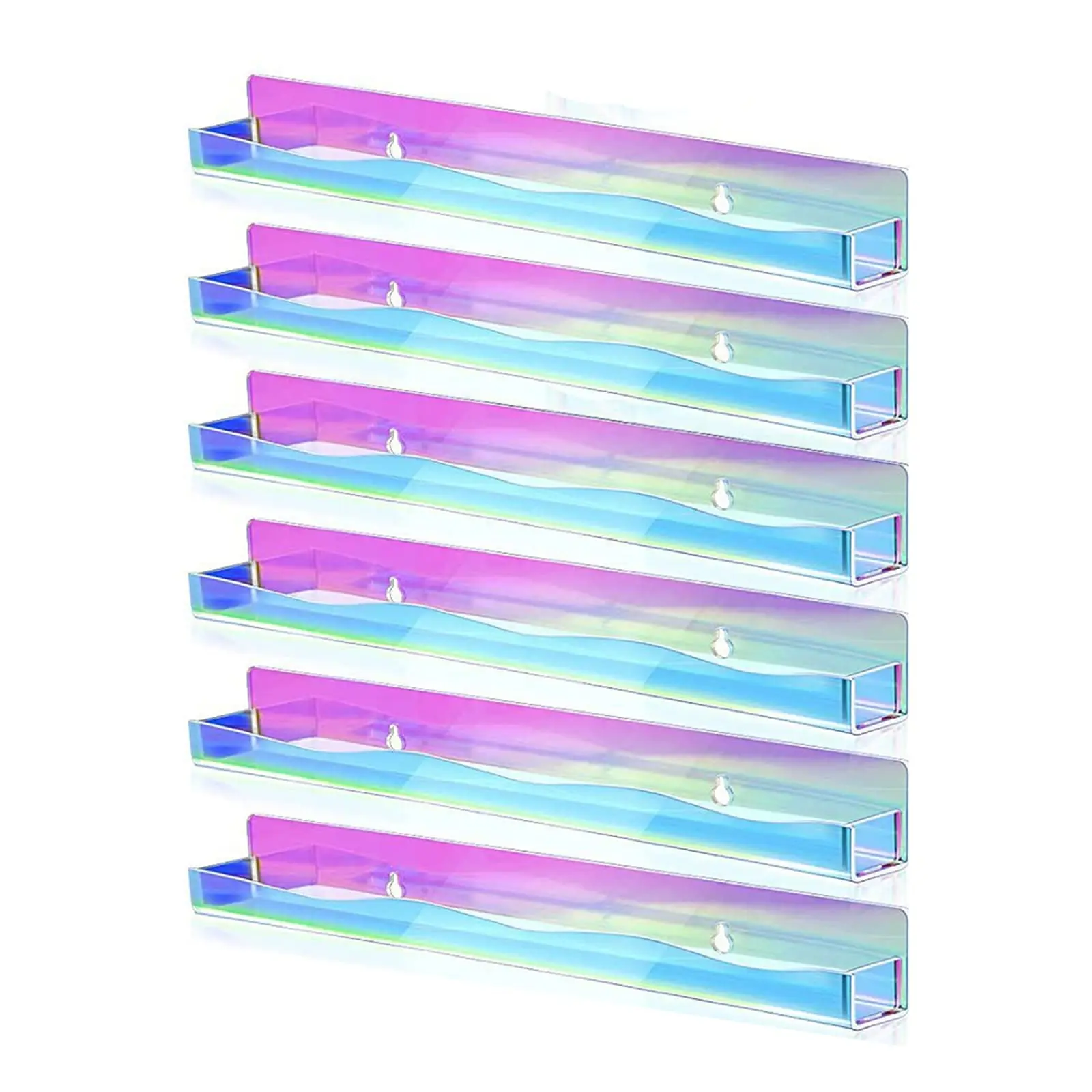 Wholesale Resale Salon Wall Mount Rack Cabinet White Acrylic Riser Nail Polish Shelf Display Bottle Table Stand Organizer Box