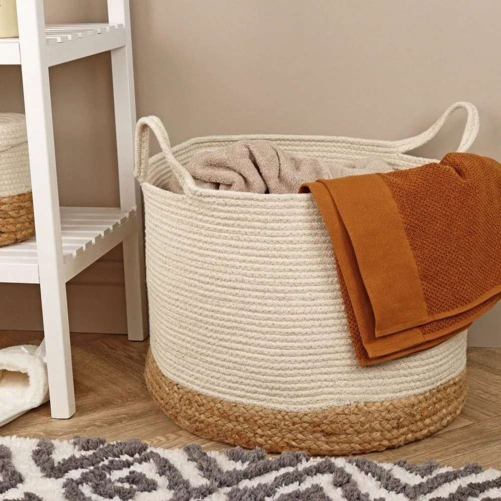 Best Selling Large Woven Jute Rope Basket Tall Laundry Basket Hamper for Dirty Clothes in Living Room Buy From India