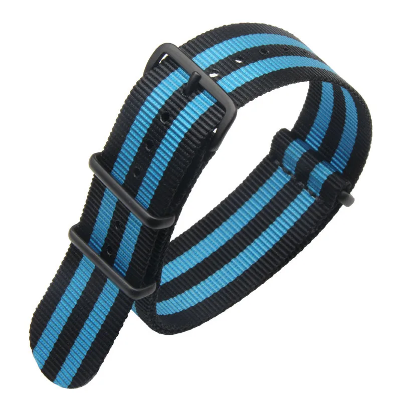 Wholesale Custom Watch Bands18/20/22mm Suitable nylon strap  integrated band solid color watch strap