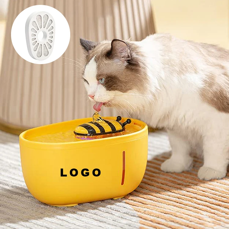 New Design Cute Pet Fountain With Filter Puppy Dog Usb Automatic Water Dispensers Cat Water Fountain