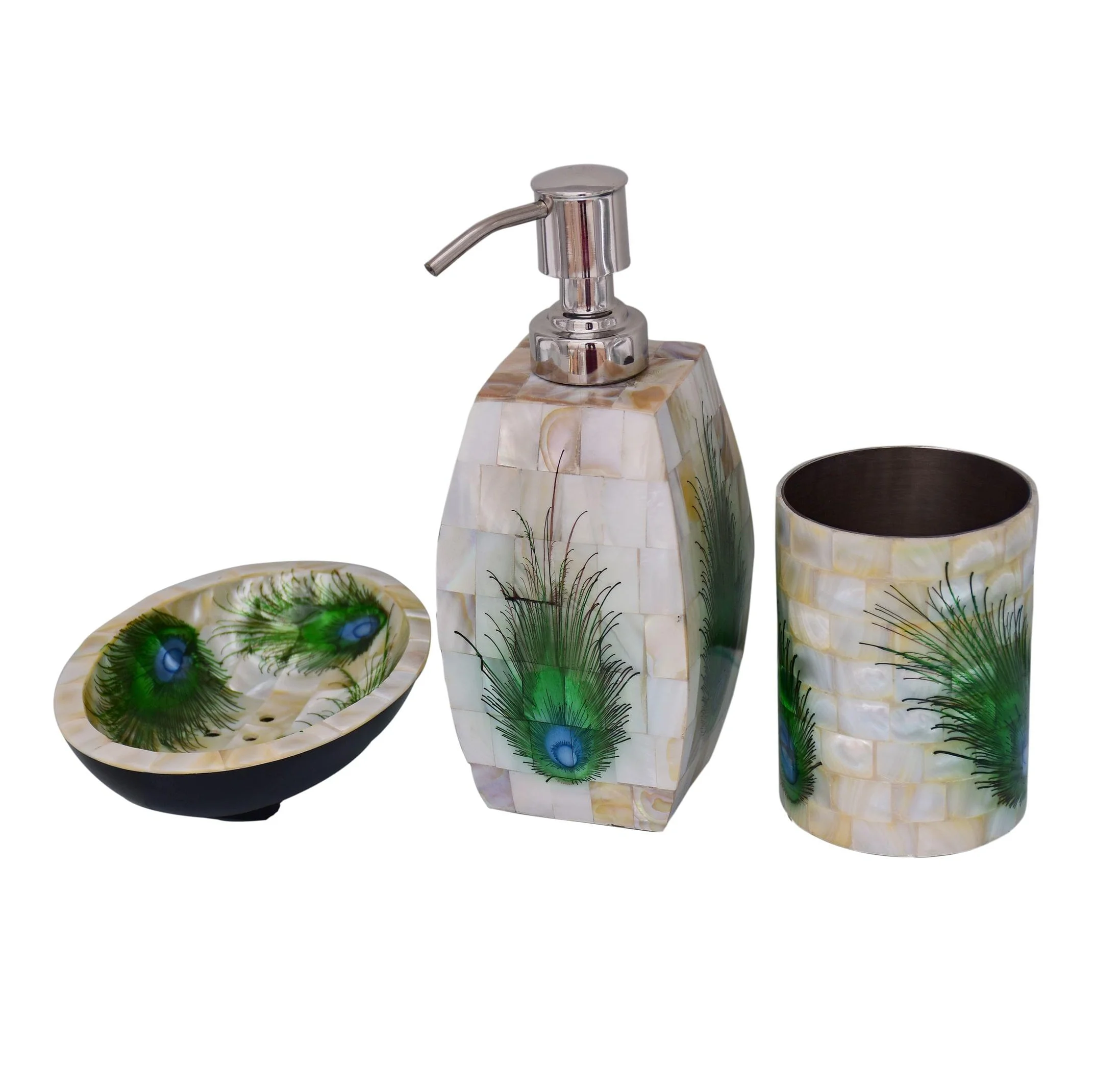 Mother Of Pearl Soap Dispenser Bathroom Accessories Liquid Soap Dispensers Hand Washer Customize Size MOP Liquid Soap Dispenser
