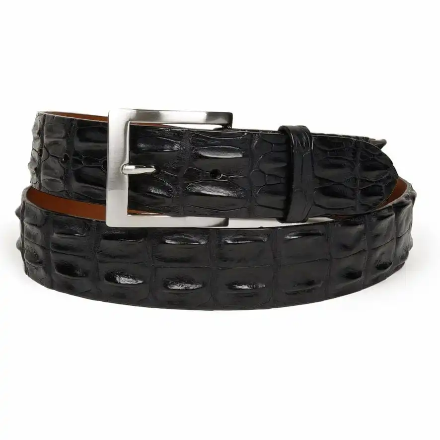 Handmade Luxury Cow Hide Crocodile Leather Belts for mens & womens unisex Casual Business Fashion Apparel & Accessories