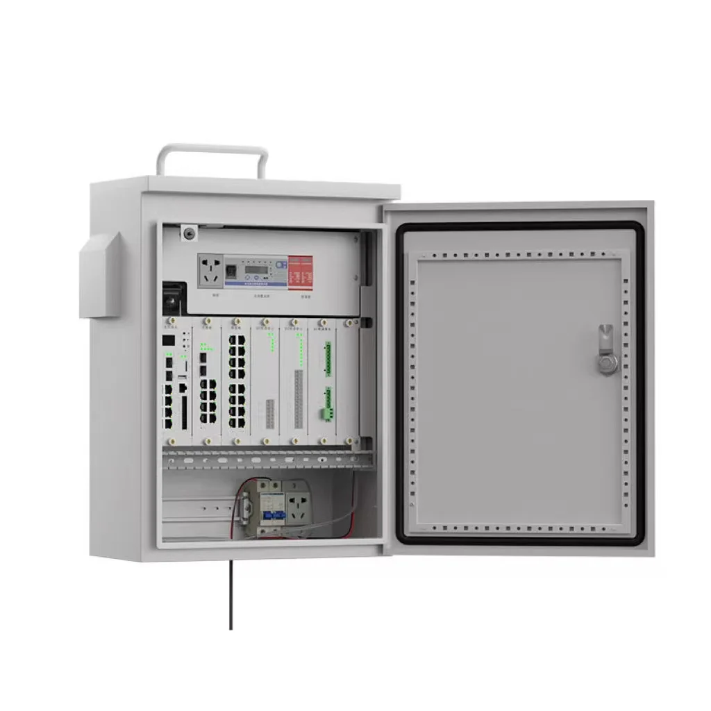Customizable IOT cabinet outdoor waterproof monitoring transmission smart box with 8 port optical PoE switch for project