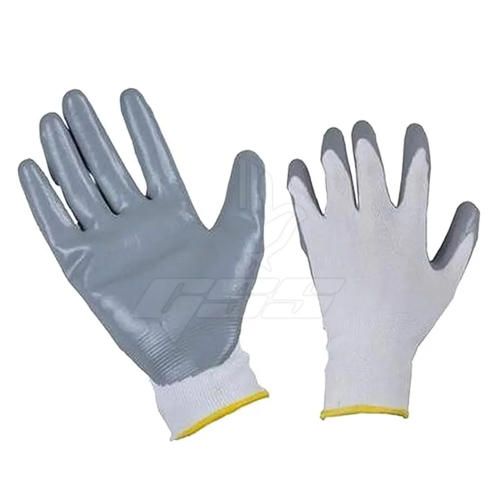 2024 Custom Logo Printed Coated Gloves Comfortable Breathable PVC Made Natural Rubber Nitrile OEM Service Available Hot Selling