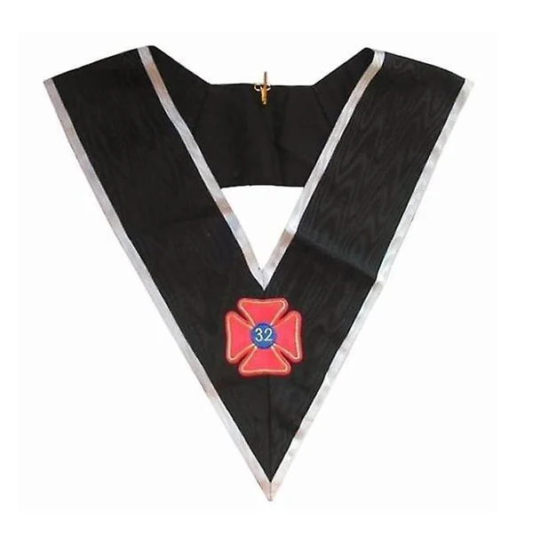 Masonic Blue Lodge 14th Degree Collars Masonic officers collar deputy Collar made from moire ribbon White back Width