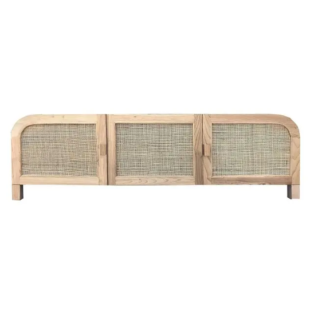 Cane and Rattan Furniture Media Cabinet Natural Finish Luxury Designer Sideboard For Dining Living Room Furniture
