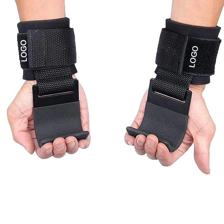 New Product Custom Logo Gym Wrist Wraps Fitness Neoprene and Nylon Finger Weight Lifting Grip Hook Hand Band