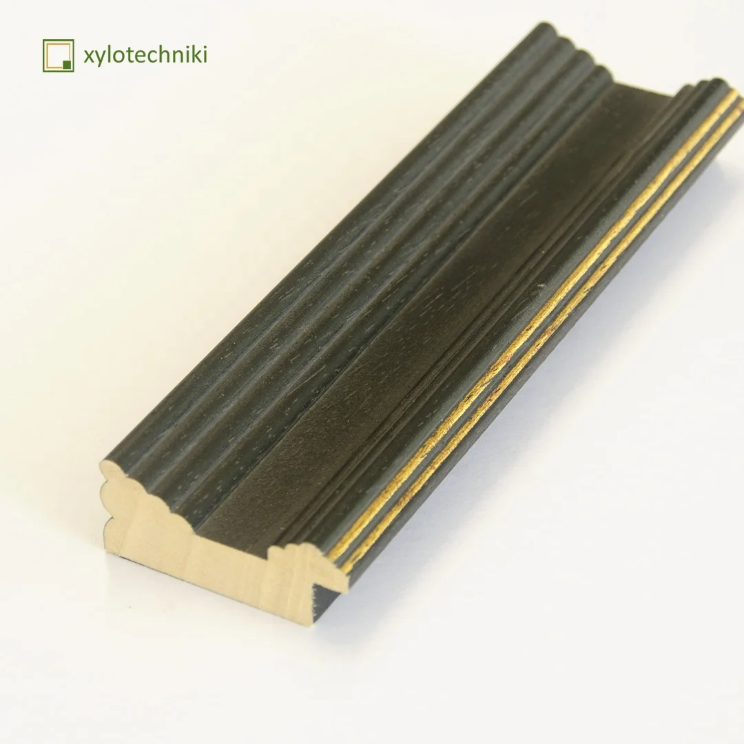 Wooden Frame Mouldings Ayous 3 colours black with silver, black with gold, white  Frame for Wall A1,A2,A3,A4,A5 custom sizes