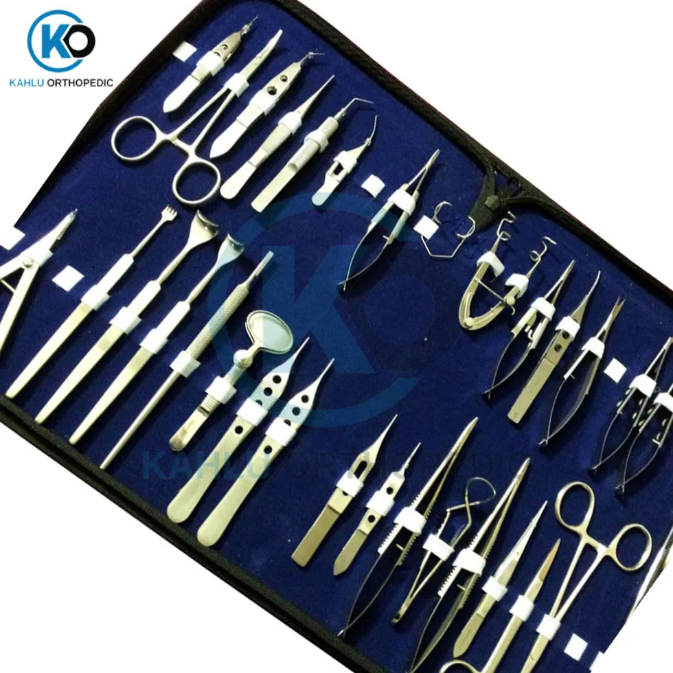 Eye Micro Surgery Surgical Ophthalmic Instruments Set Ophthalmology Forceps Eye Surgery Instrument Sets Kit By KAHLU ORTHOPEDIC