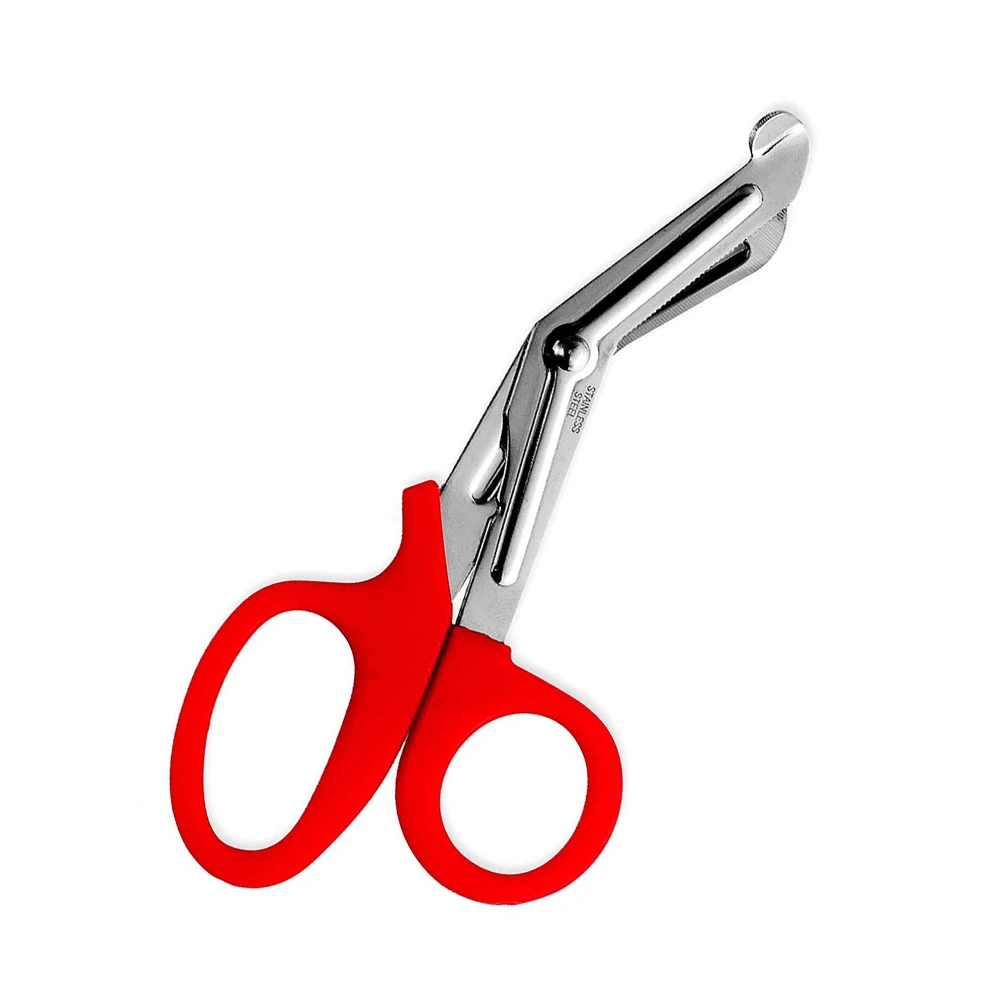 High Grade Red Plastic Handle Bandage Cutting Scissor First Aid Medical Trauma Shears Nurses Universal Scissors