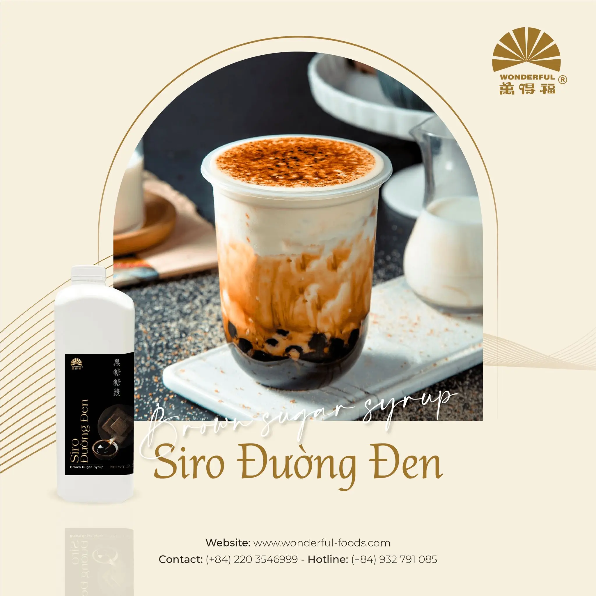 Hot Sale Hosong high quality Brown sugar syrup Manufacturer Made In Vietnam