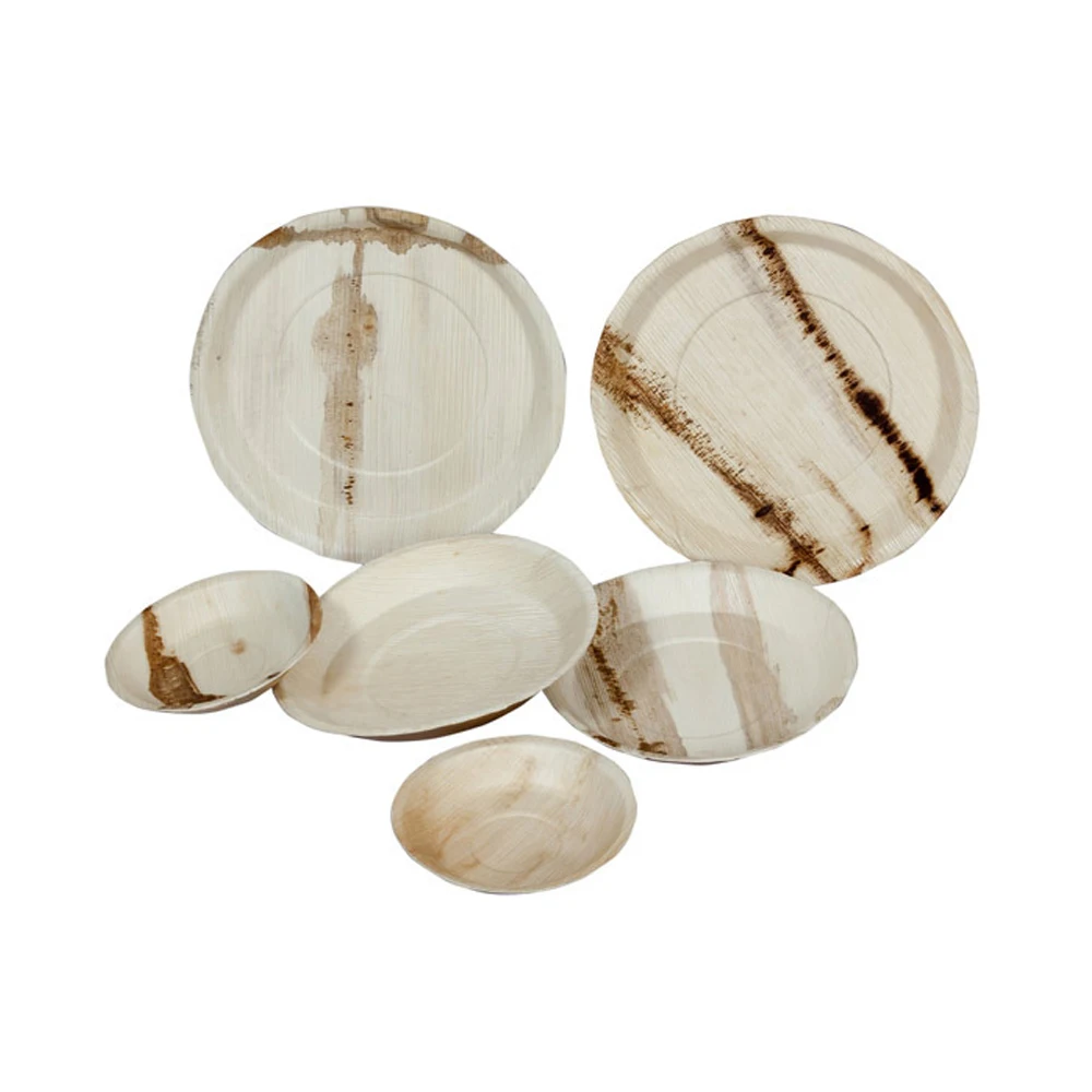 Compostable Durable and Eco Conscious Tableware for Weddings Picnics and Catering Disposable Areca Leaf Plates