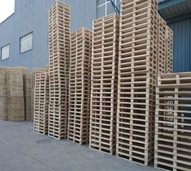 Double Faced Euro Wood Pallets 4-Way Entry for Transportation Made from Plastic and Paper
