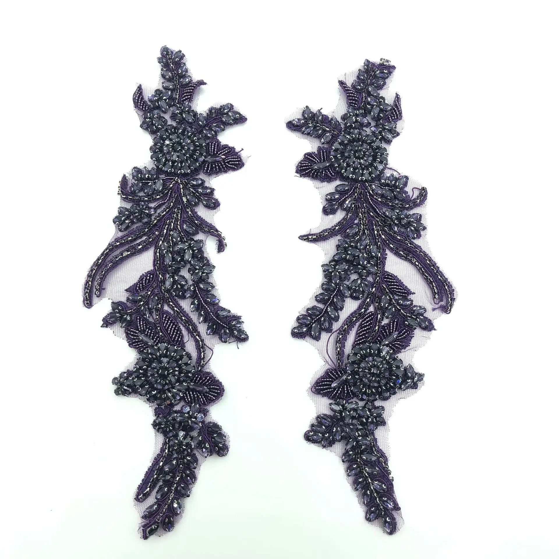 High Quality Hand-Made Rhinestones Clothing Appliques Patch
