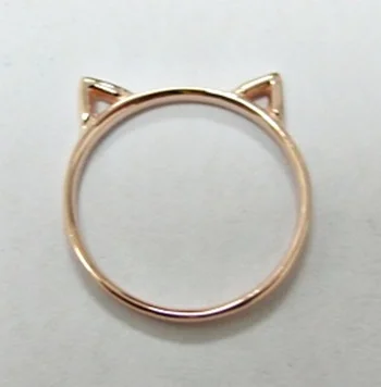 Silver 925 Cat Ring Design Tiny Stack Minimalist Pink gold plating Jewelry Factory Wholesale in Thailand