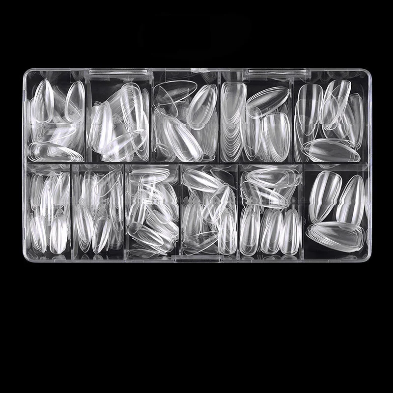 Wholesale no crease high quality press on nails faux nail artificial fingernails fashion transparent Nail Art set