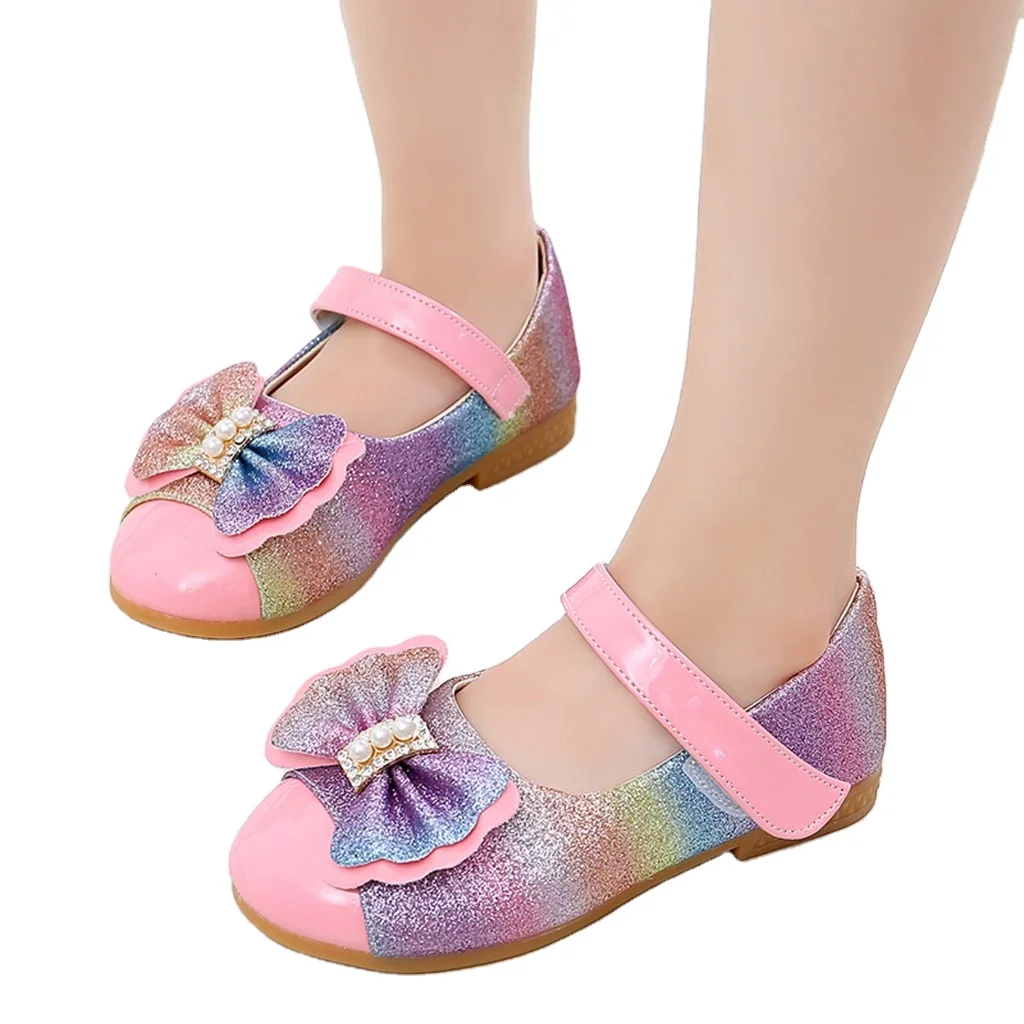 OEM new design customized summer kids baby Genuine Leather Fashion Princess Walking Comfortable Ballroom Shoe high quality cheap