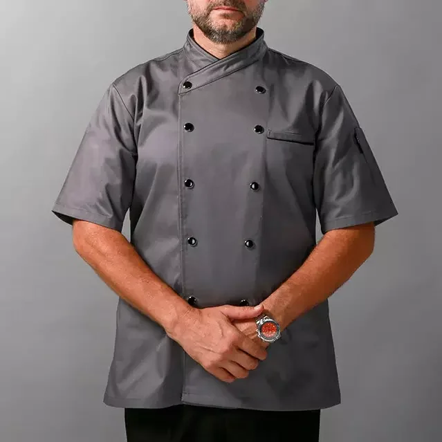 Chef Uniform Short Sleeves for unisex Style And Color Of Chef Uniform Chef  uniform  in cheap rate  for unisex custom logo