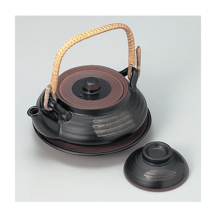 Wholesale Bearable Cost Earthenware Open Flame Compatible Z625 Restaurants Japanese Teapot