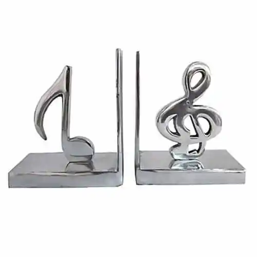 Aluminium Heavy Duty Silver Book Ends Bookends Holder Cheap Metal Decorative Antique High Quality Wholesale Manufacturer 2023