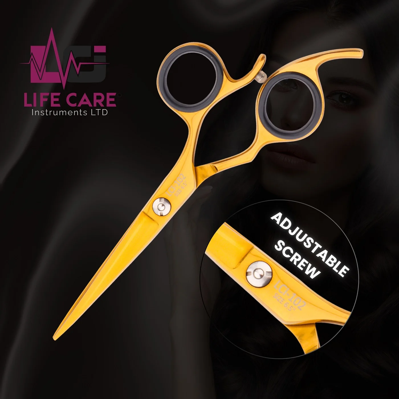 High Quality Scissors Custom color hairdressing scissors stainless Barber Scissors salon products by Life Care Instruments