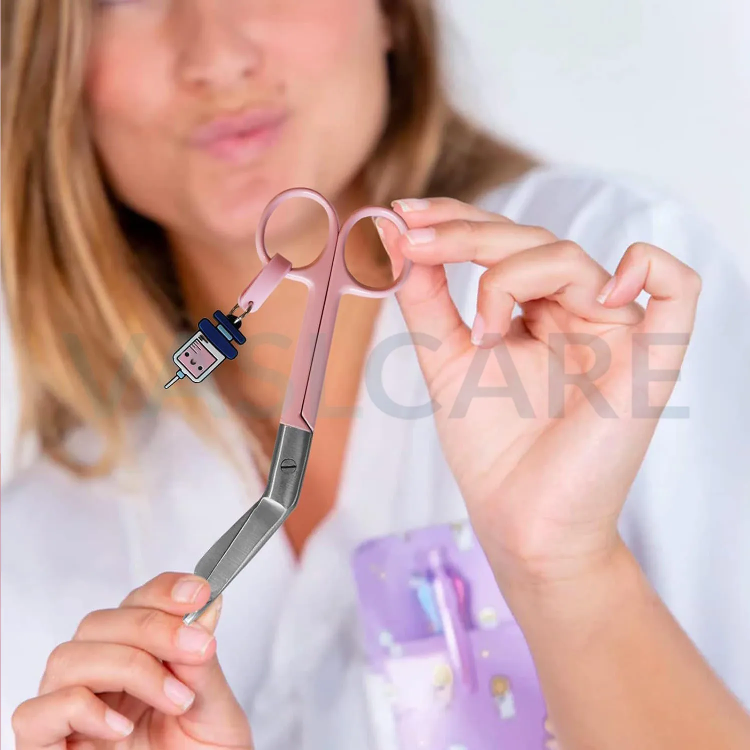 Nurse Scissors Blunt Tip Distinctive Keyring Medical Lister Bandage Scissor Perfect Nurses Scissors for First Aid Vet Students