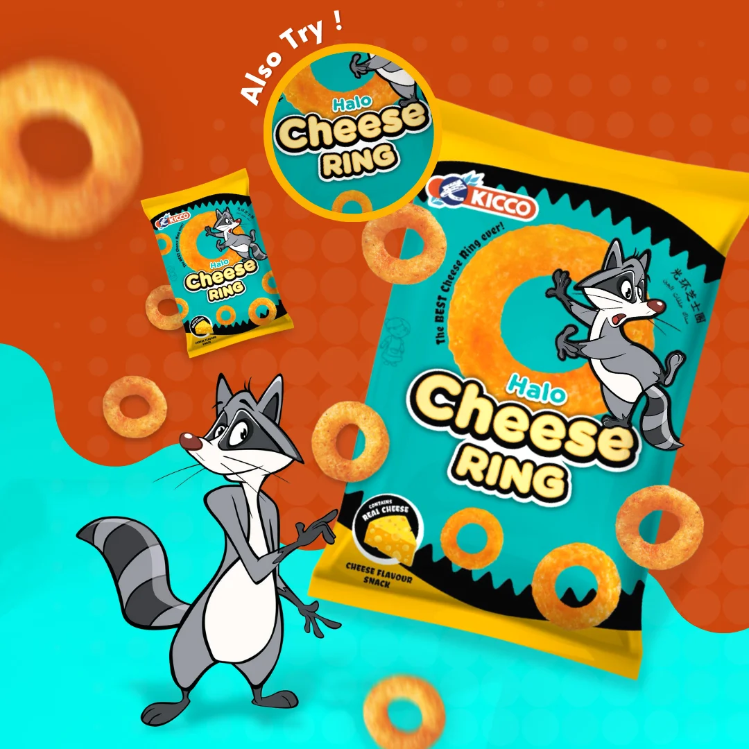 NEW Kicco Golden Cheese Ball Corn Snack with Real Cheddar Cheese Powder 14g & 60g Malaysia Products