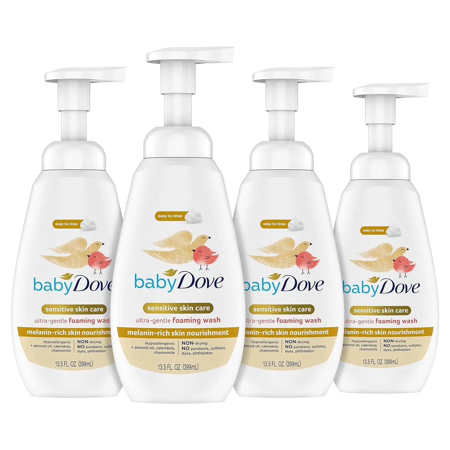 Baby Dove Baby Foaming Wash Melanin-Rich Skin Nourishment  Moisturizes Skin Ultra Gentle 13.5 fl. oz.