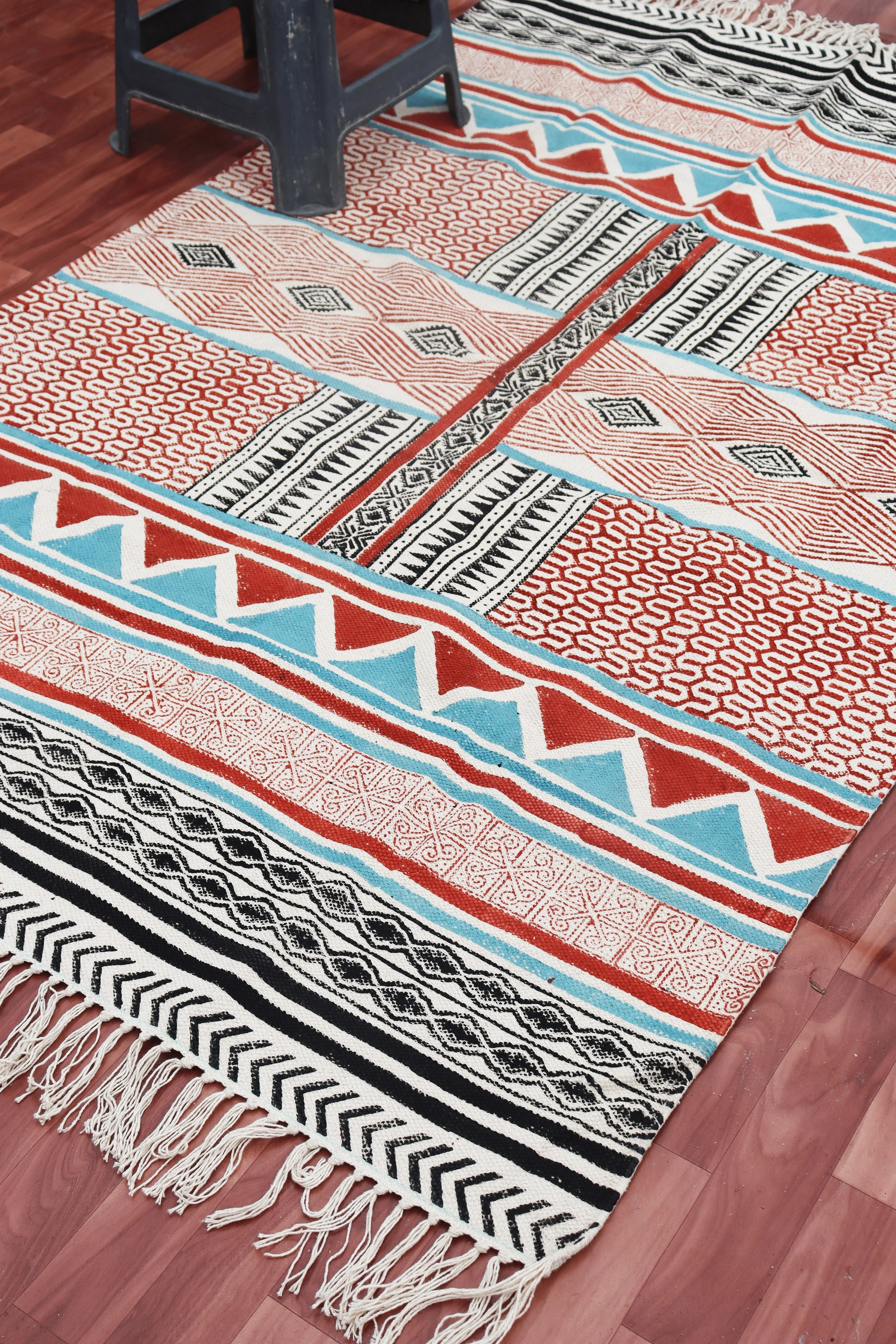 Carpet Plus Outdoor Garden Yoga Carpet Prayer Mat   Hand block Print Flat 100% Cotton Carpet Traditional Dining Room Rug