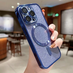 2023 Stylish Pretty Glitter Luxury Magnetic Mobile phone case For iPhone 14 13 12 11 Pro Max 14 Plus MagSafe Protective cover