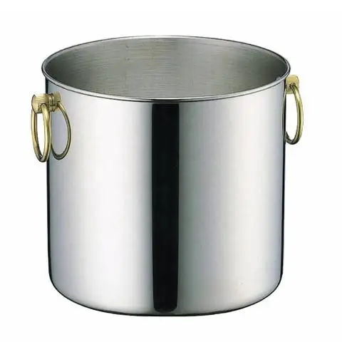 Hand Hammered Design Ice Bucket Bowl With Handle For Table Top Hotel Restaurant Bar Use Shiny Ice Bucket
