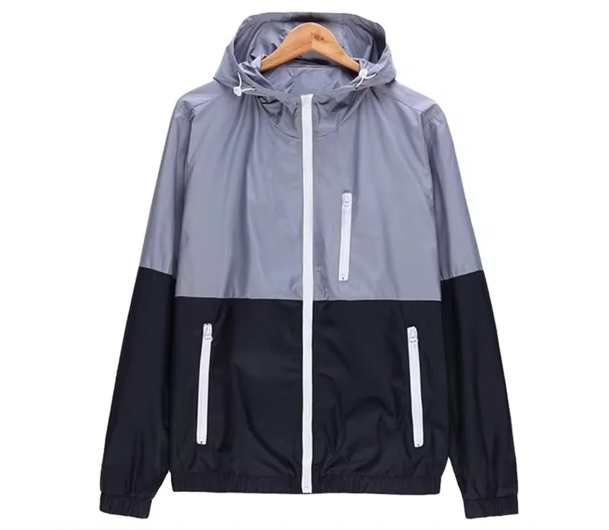 Куртки ветровки контрастных цветов, непромокаемые куртки