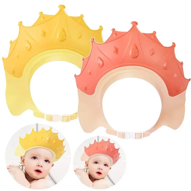 Baby Shower Caps Waterproof Bathing Shampoo Hats Protect Ears Head Hair Washing Hats for Toddler Kids