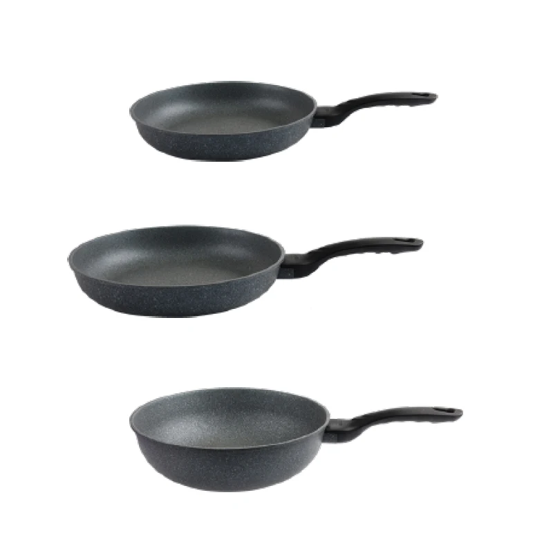 Frying Wok Cookware Set Die-Cast Aluminum Kitchen Pots OEM Saute Pan Egg Home Cooking Non Stick Fry Pan grip