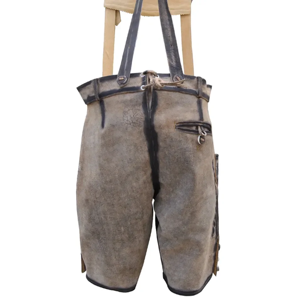 New Custom Bavarian Lederhosen German Wear Suede Leather Made Shorts and Long Traditional Pants Best Selling 2023