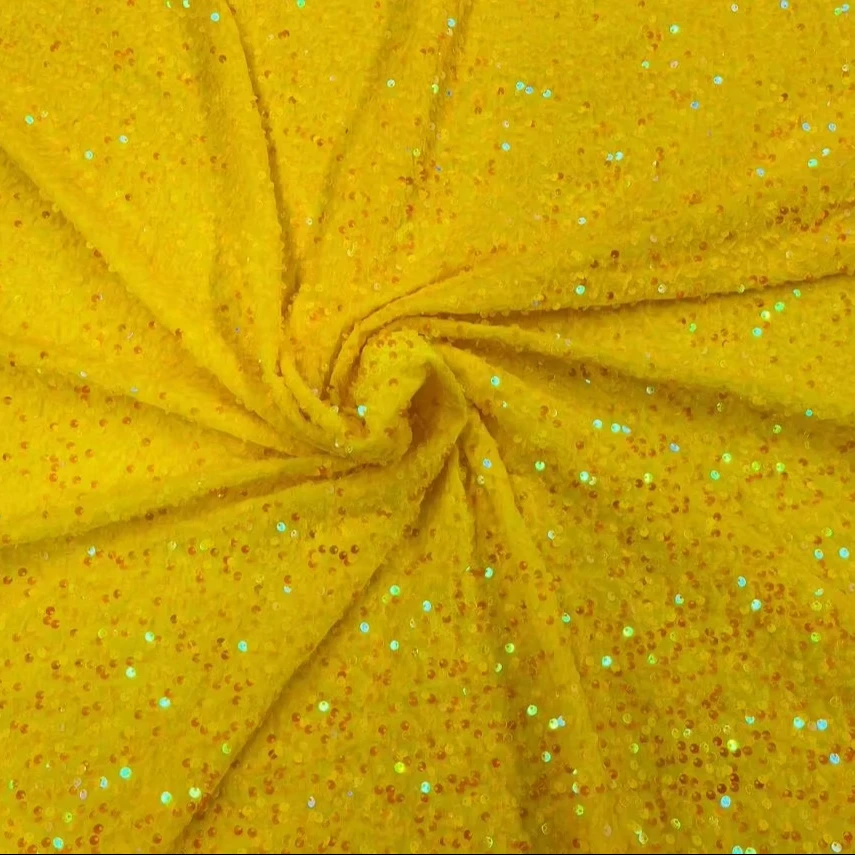 2024 HitJem Luxury Velvet Fabric with Intricate Jacquard Sequin Embellishments Woven Style for Fashion and Crafting