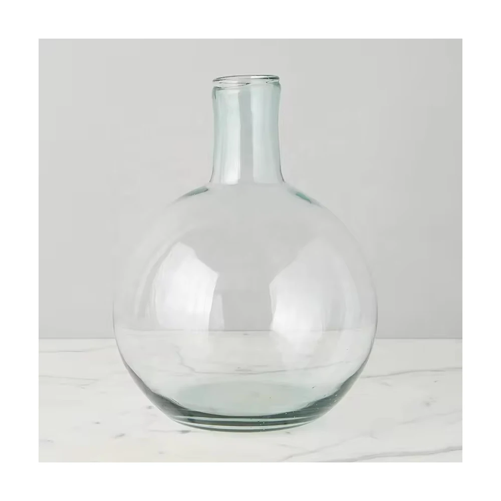 Recycled Glass Balloon Vase 100% Raw-Shaped Irregular Tabletop Glass Vases