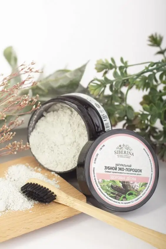 ECO Herbal Natural DENTAL POWDER HEALTHY GUMS Manufacturer Siberina Hot sale Private label Personal Care dental powder Natural
