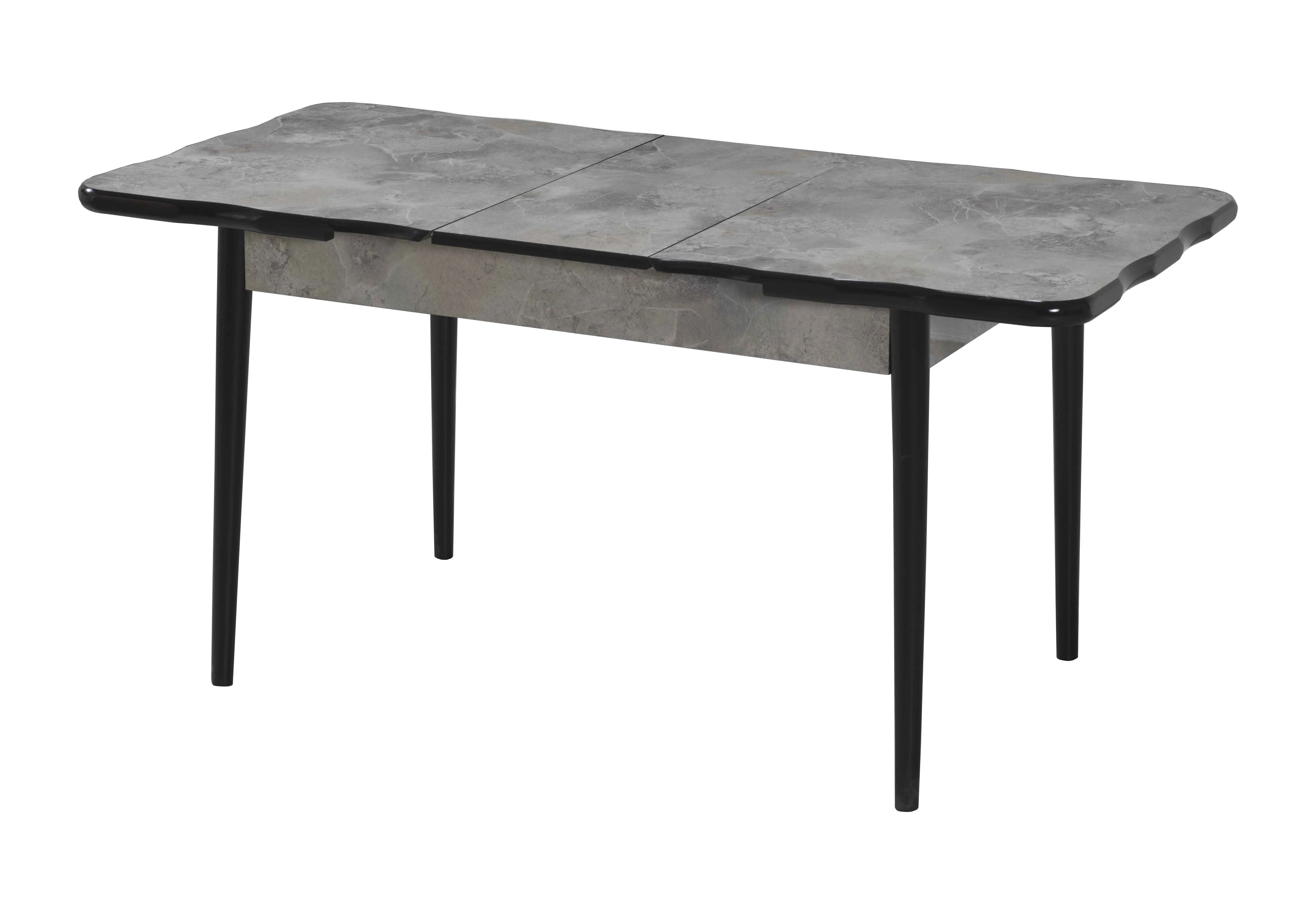 Kitchen dining table with chairs set marble top extended table comfortable chairs saving place hot sales Turkish stylish