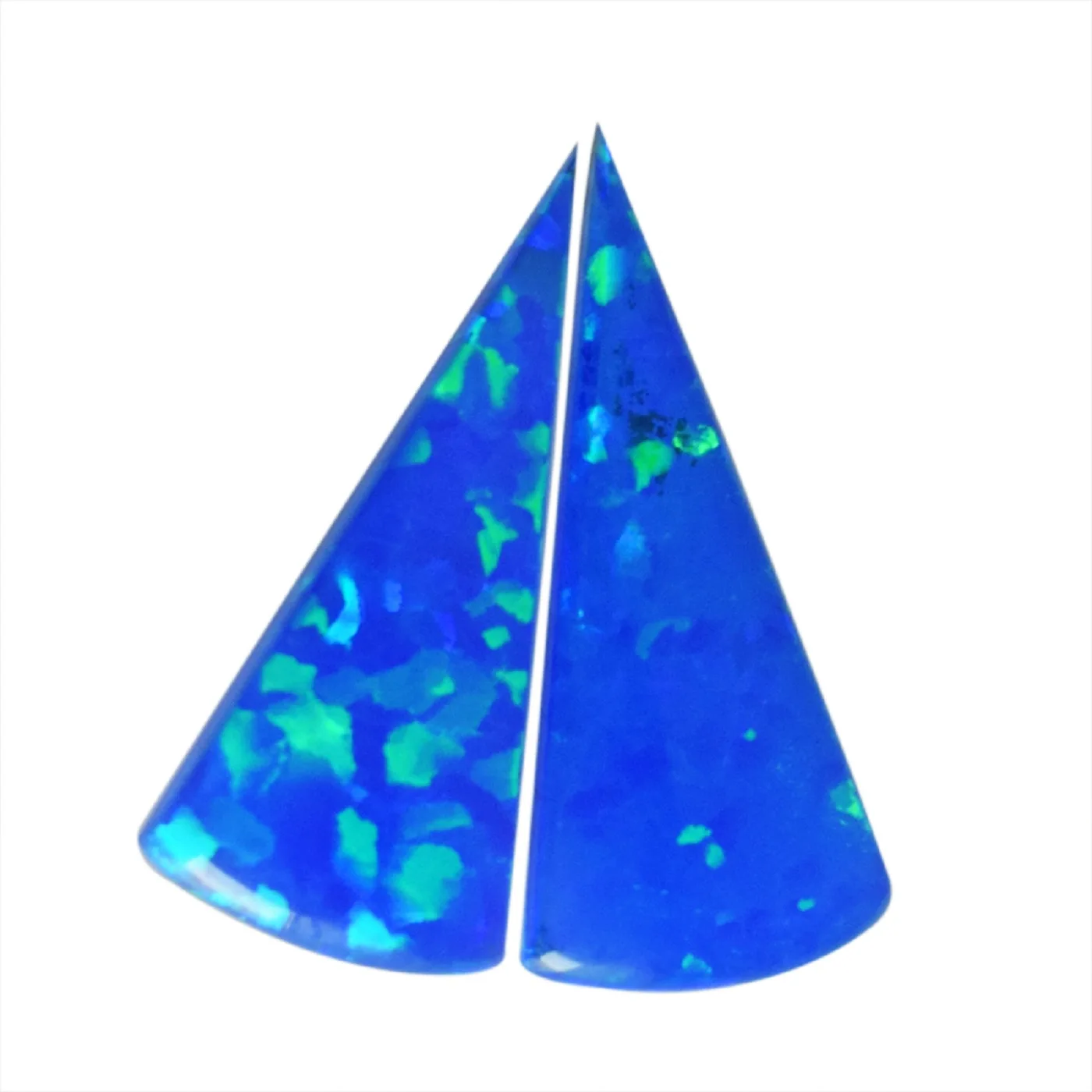 6 CTW Cabochon Size 14x14x2 MM Sparkling Blue Green Fire Opal Pair Round Shape Earrings Jewelry Making Pair Gemstone Fire Opal