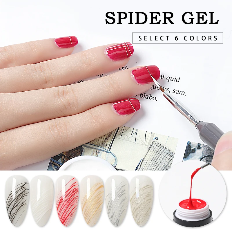 HOT selling Wholesale Nail Supplies Salon UV Gel Polishing Nail Art Painting Brushed Gel Spider Gel
