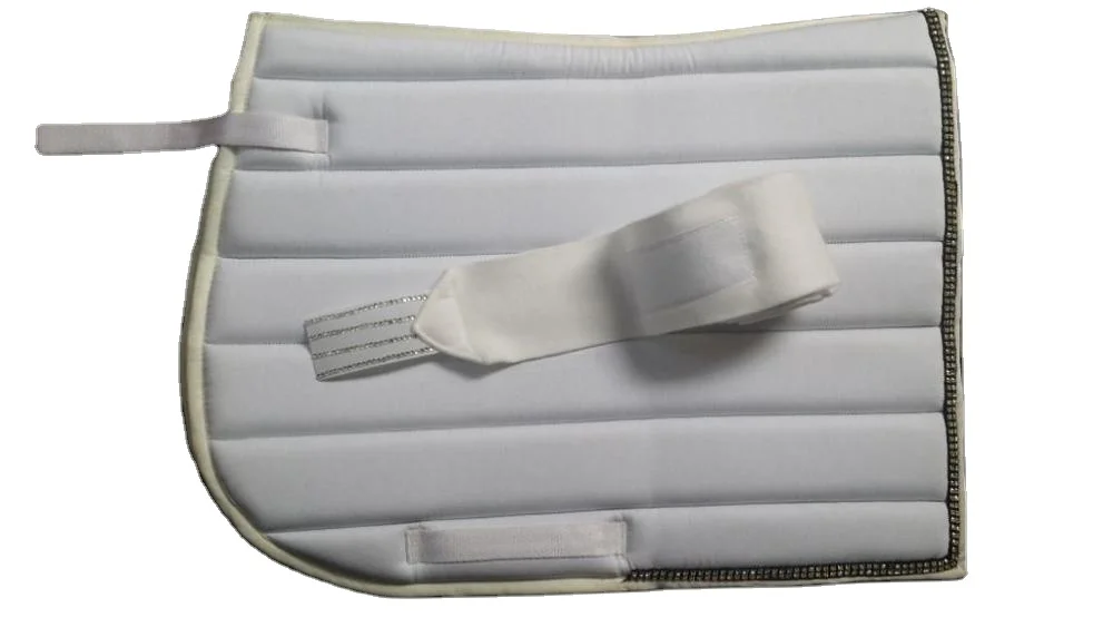Anky Style Bling Saddle Pad New Shape HD Foam Computerised Quilted Horse Saddle Pad with Girth Strap Assorted Colors