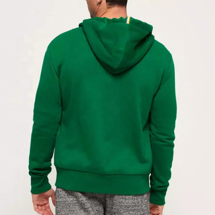 custom slim fitness lightweight plain solid sports workout streetwear gym full zip up hoodie men