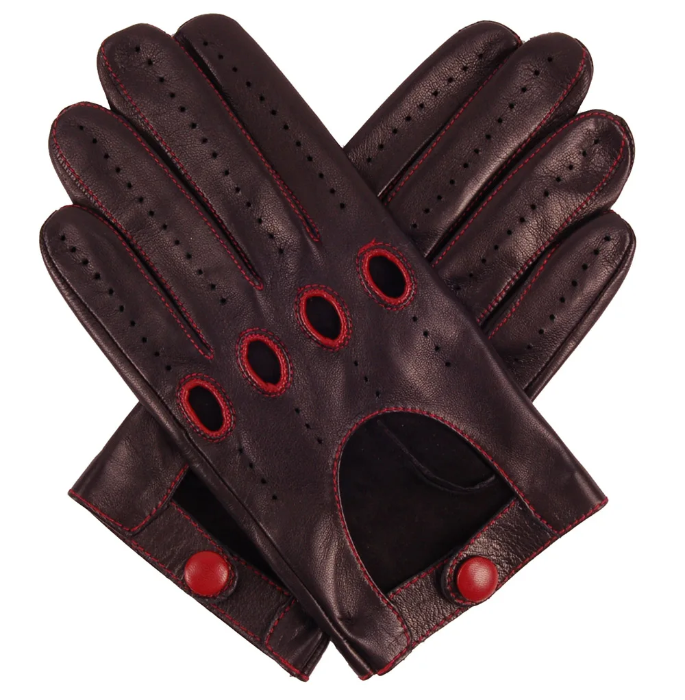 New Look OEM Service Custom Finger Driving Gloves Lined and Unlined Genuine Leather Synthetic Material