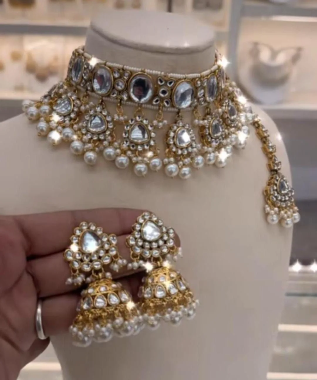 Exquisite Wholesale Traditional Bridal Wedding Indian Designer Jewellery Set for Export Selling from Indian Exporter