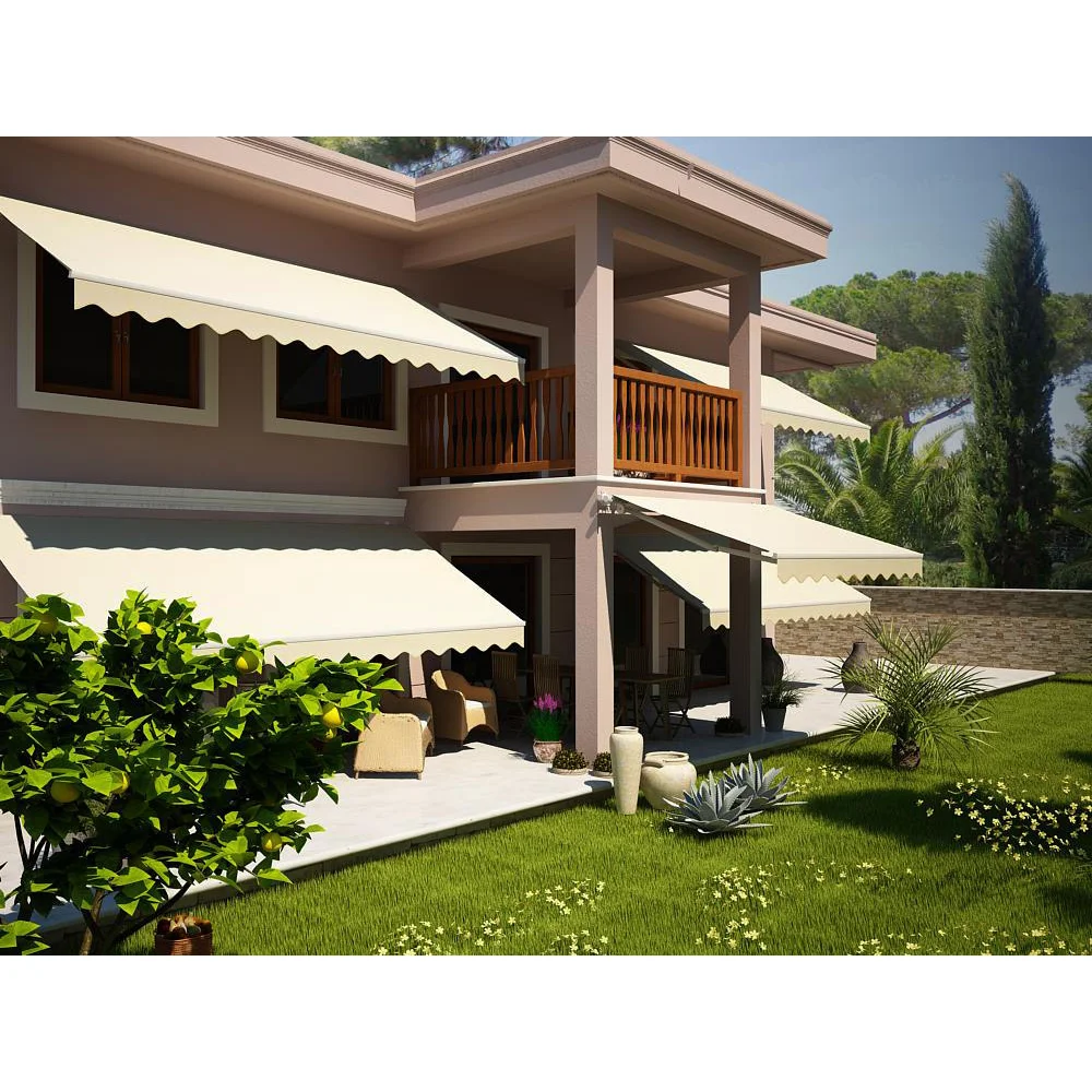 Novosol ecru - 100% high quality solution dyed acrylic fabric for awnings, large sunshades and accessories