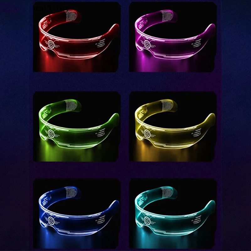 LED Visor Rave Glasses Light Up Glasses Multi Color LED Flashing Glasses For Party