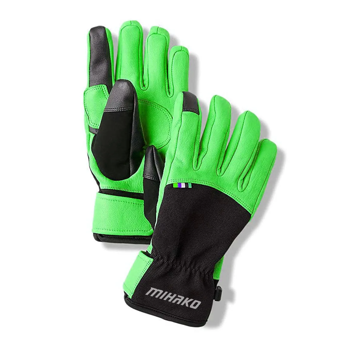 Best Quality heated resistant black mechanical safety cow split palm leather working welding gloves